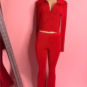 Very Stretchy Bodycon Two Piece Set Top is Medium pant is XS